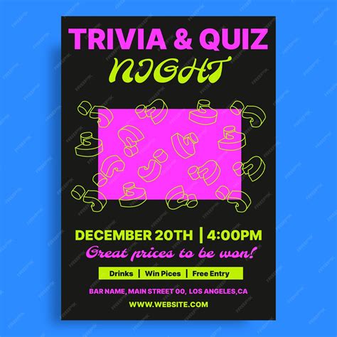 quiz night flyer template|1.6K+ Free Trivia Night Poster Templates .